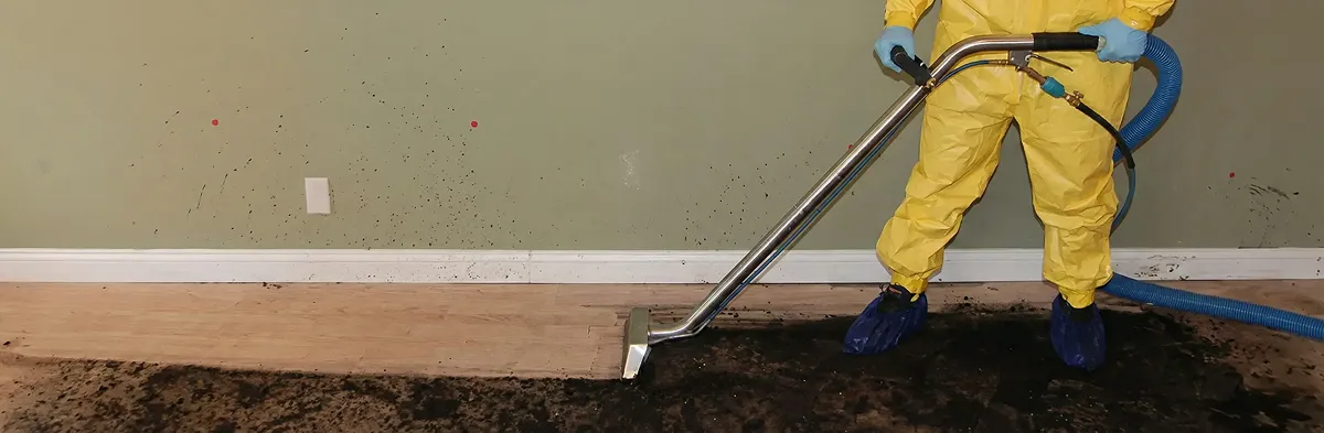 sewage removal service performing deep cleaning and extraction of sewage from an indoor area in Boston, MA